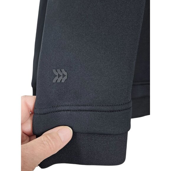 Mens Black All In Motion Athletic Sweatshirt Medium Long Sleeve Crew Neck Warm - Picture 8 of 12